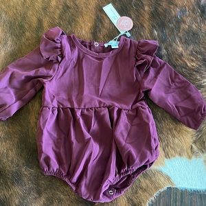 Maroon Bailey’s Blossoms bubble romper